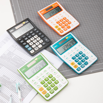 Калькулятор настольный Deli E1238black черный 12-разр. - купить недорого с доставкой в интернет-магазине