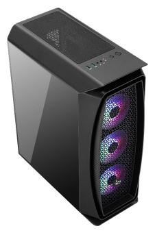 ПК IRU Game 520B5 MT Ryzen 5 5600X (3.7) 16Gb SSD1Tb RTX3060Ti 8Gb Windows 10 Home Single Language 64 GbitEth 650W черный (RUS) (1639151) - купить недорого с доставкой в интернет-магазине