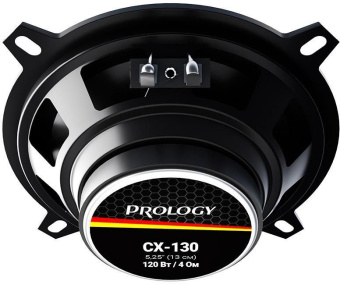 Колонки автомобильные Prology CX-130 120Вт 88дБ 4Ом 13см (5дюйм) (ком.:2кол.) коаксиальные двухполосные - купить недорого с доставкой в интернет-магазине