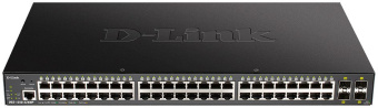 Коммутатор D-Link DGS-1250-52XMP/A1A 48G 4SFP+ 48PoE+ 370W настраиваемый - купить недорого с доставкой в интернет-магазине