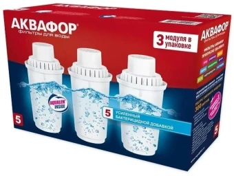 Картридж Аквафор В5 для кувшинов ресурс:300л (упак.:3шт) - купить недорого с доставкой в интернет-магазине