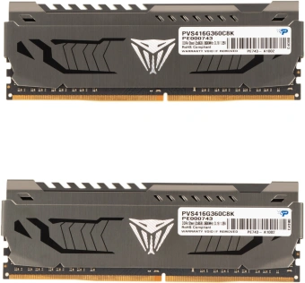 Память DDR4 2x8GB 3600MHz Patriot PVS416G360C8K Viper Steel RTL Gaming PC4-28800 CL18 DIMM 288-pin 1.35В single rank с радиатором Ret - купить недорого с доставкой в интернет-магазине