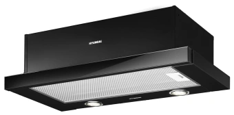 Вытяжка встраиваемая Hyundai HBH 6236 BG черный управление: кулисные переключатели (1 мотор) - купить недорого с доставкой в интернет-магазине
