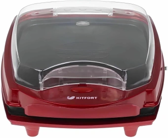 Электрогриль Kitfort KT-1610 1000Вт красный/черный - купить недорого с доставкой в интернет-магазине
