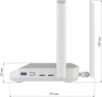 Роутер беспроводной Keenetic Netcraze Hero 5G (NC-4110) AX3000 10/100/1000/2500BASE-TX/4G cat.12 белый - купить недорого с доставкой в интернет-магазине