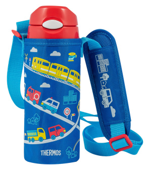 Термос Thermos FHL-401F BL 0.4л. голубой/красный с чехлом (320353) - купить недорого с доставкой в интернет-магазине