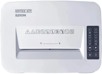 Шредер Office Kit S210N 3,9x38 белый (секр.P-4) фрагменты 16лист. 35лтр. скрепки скобы пл.карты CD - купить недорого с доставкой в интернет-магазине