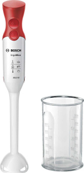 Блендер погружной Bosch MSM64010 450Вт белый/красный - купить недорого с доставкой в интернет-магазине
