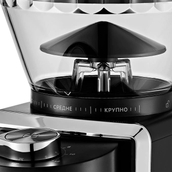Кофемолка Kitfort КТ-787 200Вт сист.помол.:жернова вместим.:250гр черный/серебристый - купить недорого с доставкой в интернет-магазине