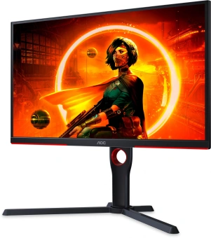Монитор AOC 24.5" Gaming 25G3ZM черный/красный VA LED 16:9 HDMI матовая HAS Piv 300cd 178гр/178гр 1920x1080 240Hz FreeSync DP FHD 4.24кг - купить недорого с доставкой в интернет-магазине