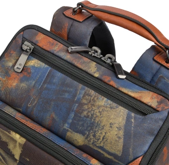 Рюкзак мужской Piquadro Oberon CA7278W150/CAMOCU коричневый/оранжевый нейлон/натур.кожа - купить недорого с доставкой в интернет-магазине