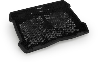 Подставка для ноутбука Buro BU-LCP150-B212 15" 335x265x22мм 74.35дБ 1xUSB 2x 140ммFAN 480г металлическая сетка/пластик черный - купить недорого с доставкой в интернет-магазине