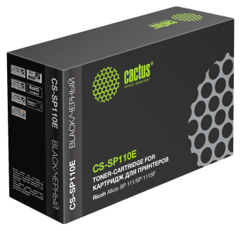 Картридж лазерный Cactus CS-SP110E 407442 черный (2000стр.) для Ricoh Aficio SP 111/SP 111SF - купить недорого с доставкой в интернет-магазине