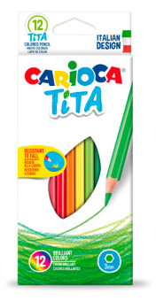 Карандаши цв. Carioca TITA 42793 шестигран. пластик 12цв. коробка/европод. - купить недорого с доставкой в интернет-магазине