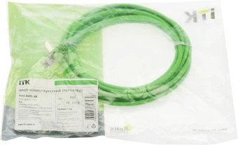 Патч-корд ITK PC02-C5EFL-5M FTP RJ-45 вил.-вилка RJ-45 кат.5E 5м зеленый LSZH (уп.:1шт) - купить недорого с доставкой в интернет-магазине
