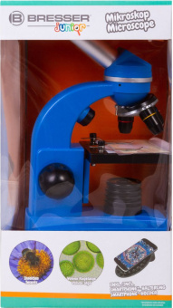Микроскоп Bresser Junior Biolux SEL монокуляр 401600x на 3 объектива синий - купить недорого с доставкой в интернет-магазине