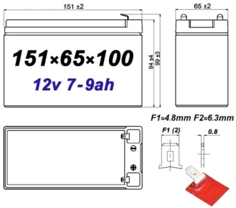 Батарея для ИБП BB HRL 9-12XP 12В 9Ач - купить недорого с доставкой в интернет-магазине