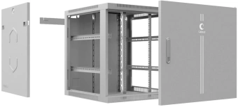 Шкаф коммутационный Cabeus (SH-05F-6U60/35M) настенный 6U 600x350мм пер.дв.металл 60кг серый 290мм 368мм IP20 сталь - купить недорого с доставкой в интернет-магазине