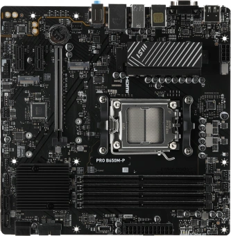 Материнская плата MSI PRO B650M-P SocketAM5 AMD B650 4xDDR5 mATX AC`97 8ch(7.1) 2.5Gg RAID+VGA+HDMI+DP - купить недорого с доставкой в интернет-магазине