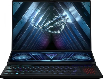 Ноутбук Asus ROG Zephyrus Duo GX650PY-NM083W Ryzen 9 7945HX 32Gb SSD2Tb NVIDIA GeForce RTX4090 16Gb 16" IPS WQXGA (2560x1600) Windows 11 Home black WiFi BT (90NR0BI1-M004V0) - купить недорого с доставкой в интернет-магазине