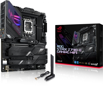 Материнская плата Asus ROG STRIX Z790-E GAMING WIFI Soc-1700 Intel Z790 4xDDR5 ATX AC`97 8ch(7.1) 2.5Gg RAID+HDMI+DP - купить недорого с доставкой в интернет-магазине