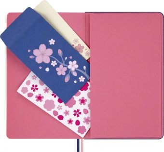 Блокнот Moleskine LIMITED EDITION SAKURA LESU08QP062BOX 130х210мм обложка текстиль 176стр. нелинованный подар.кор. синий 2025 - купить недорого с доставкой в интернет-магазине