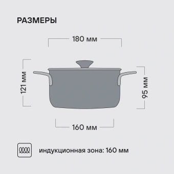 Кастрюля Rondell Modern RDS-1746 2л. d=18см (с крышкой) стальной - купить недорого с доставкой в интернет-магазине