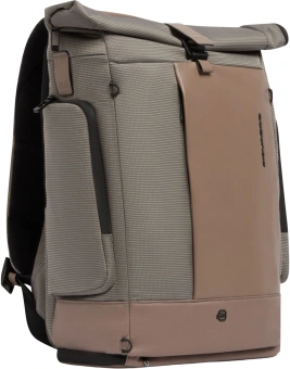Рюкзак Piquadro Sync CA7190W145/SA роллтоп песочный/серый натур.кожа/нейлон - купить недорого с доставкой в интернет-магазине