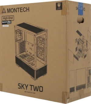 Корпус Montech Sky Two Morocco голубой без БП ATX 3x140mm 2xUSB3.0 audio bott PSU - купить недорого с доставкой в интернет-магазине