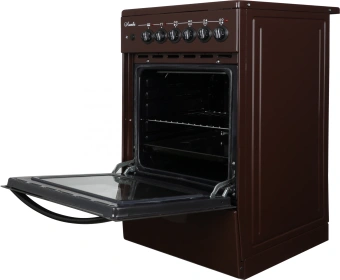 Плита Электрическая Лысьва EF4004MK00 коричневый стеклокерамика (без крышки) - купить недорого с доставкой в интернет-магазине