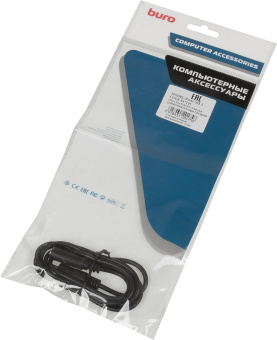 Кабель-удлинитель аудио Buro BAAC003-1 Jack 3.5 (m)/Jack 3.5 (f) 1м. черный - купить недорого с доставкой в интернет-магазине