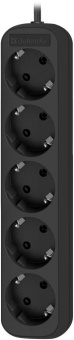 Сетевой удлинитель Defender M550 5м (5 розеток) черный (коробка) - купить недорого с доставкой в интернет-магазине