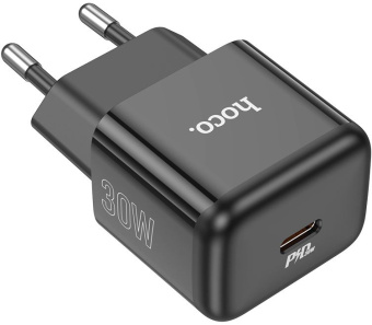 Сетевое зар./устр. Hoco N32 Glory Black 30W (PD+QC+AFC) USB-C универсальное черный - купить недорого с доставкой в интернет-магазине