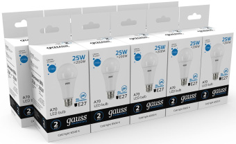 Лампа светодиодная Gauss Elementary 25Вт цок.:E27 груша 220B св.свеч.бел.хол. A67 (упак.:10шт) (73235) - купить недорого с доставкой в интернет-магазине