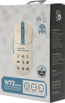 Мышь A4Tech Bloody W72 Ultra Pixels Blue рисунок/бежевый/голубой оптическая 20000dpi USB 6but (W72 ULTRA) - купить недорого с доставкой в интернет-магазине