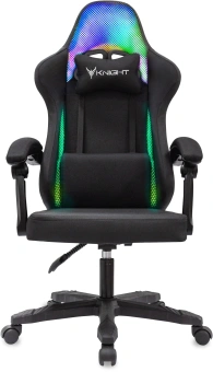 Кресло игровое Knight Wolf RGB черный с подголов. крестов. пластик пластик черный - купить недорого с доставкой в интернет-магазине