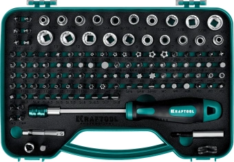 Отвертка Kraftool 26816 в компл.:122 предмета жесткий кейс - купить недорого с доставкой в интернет-магазине