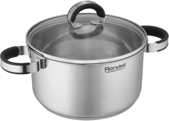 Кастрюля Rondell Brando RDS-1805 5.1л. d=24см (с крышкой) стальной - купить недорого с доставкой в интернет-магазине