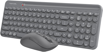 Клавиатура + мышь A4Tech Fstyler FG3300 Air клав:серый мышь:серый USB беспроводная slim Multimedia - купить недорого с доставкой в интернет-магазине
