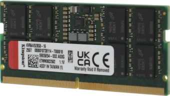 Память DDR5 16GB 6400MHz Kingston KVR64V52BS8-16 Valueram RTL PC5-51200 CL52 SO-DIMM 262-pin 1.1В single rank Ret - купить недорого с доставкой в интернет-магазине