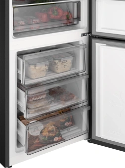 Холодильник Weissgauff WRK 185 Total NoFrost Inverter Black Inox 2-хкамерн. черная сталь инвертер - купить недорого с доставкой в интернет-магазине