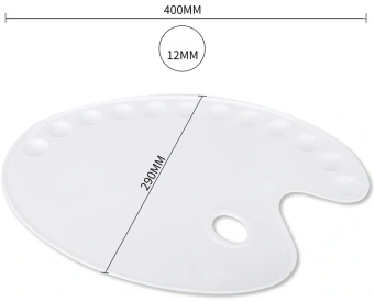 Палитра для смешивания красок Deli 68300 эллипс 400x290мм пластик - купить недорого с доставкой в интернет-магазине