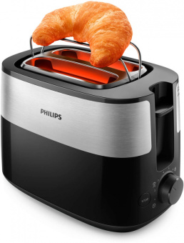 Тостер Philips HD2516 830Вт черный/стальной - купить недорого с доставкой в интернет-магазине