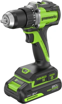 Дрель-шуруповерт Greenworks DD560 аккум. патрон:быстрозажимной (3708407CUA) - купить недорого с доставкой в интернет-магазине