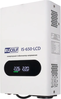 Стабилизатор напряжения Rucelf IS-650-LCD 0.6кВА однофазный белый - купить недорого с доставкой в интернет-магазине