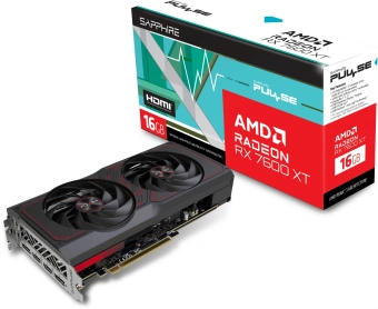 Видеокарта Sapphire PCI-E 4.0 11339-04-20G RX 7600 XT GAMING OC AMD Radeon RX 7600 16Gb 128bit GDDR6 2355/17500 HDMIx1 DPx3 HDCP Ret - купить недорого с доставкой в интернет-магазине