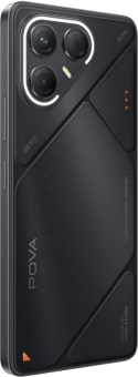 Смартфон Tecno Pova 7 5G 128Gb 8Gb черный моноблок 3G 4G 2Sim 6.78" 1080x2460 Android 15 50Mpix 802.11 a/b/g/n/ac/ax NFC GPS GSM900/1800 Protect microSD max1024Gb - купить недорого с доставкой в интернет-магазине