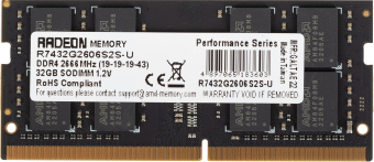 Память DDR4 32Gb 2666MHz AMD R7432G2606S2S-U Radeon R7 Performance Series RTL PC4-21300 CL19 SO-DIMM 260-pin 1.2В - купить недорого с доставкой в интернет-магазине