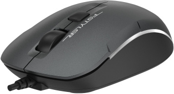 Мышь A4Tech Fstyler FM26S серый/черный оптическая 1600dpi silent USB для ноутбука 4but (FM26S USB (SMOKY GREY)) - купить недорого с доставкой в интернет-магазине
