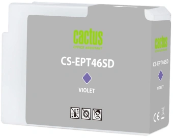 Картридж струйный Cactus CS-EPT46SD T46SD фиол.пигм. (30мл) для Epson SureColor SC-P700 - купить недорого с доставкой в интернет-магазине